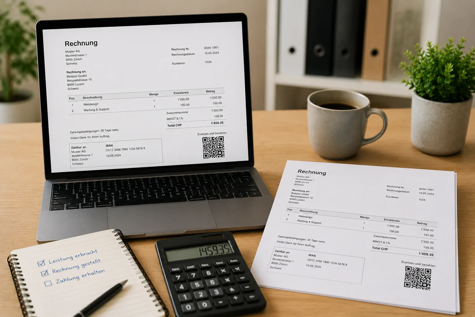Writing an invoice in Switzerland: required details, QR-bill and common mistakes