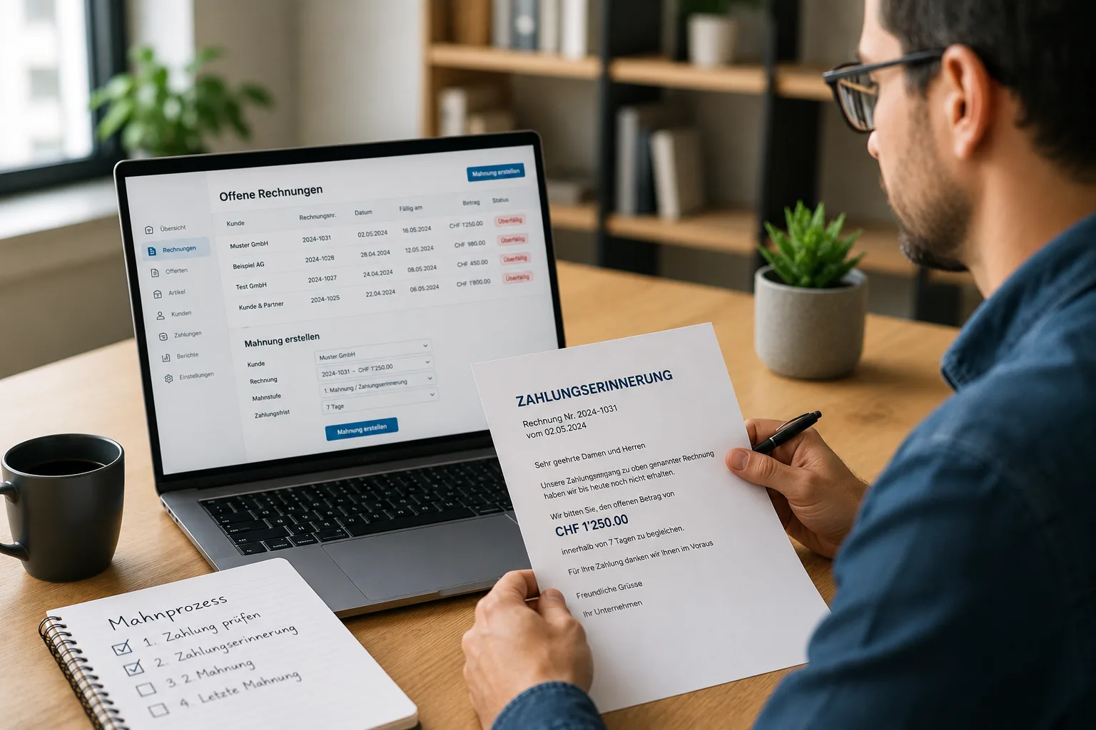 Writing a payment reminder in Switzerland: how to follow up on unpaid invoices professionally