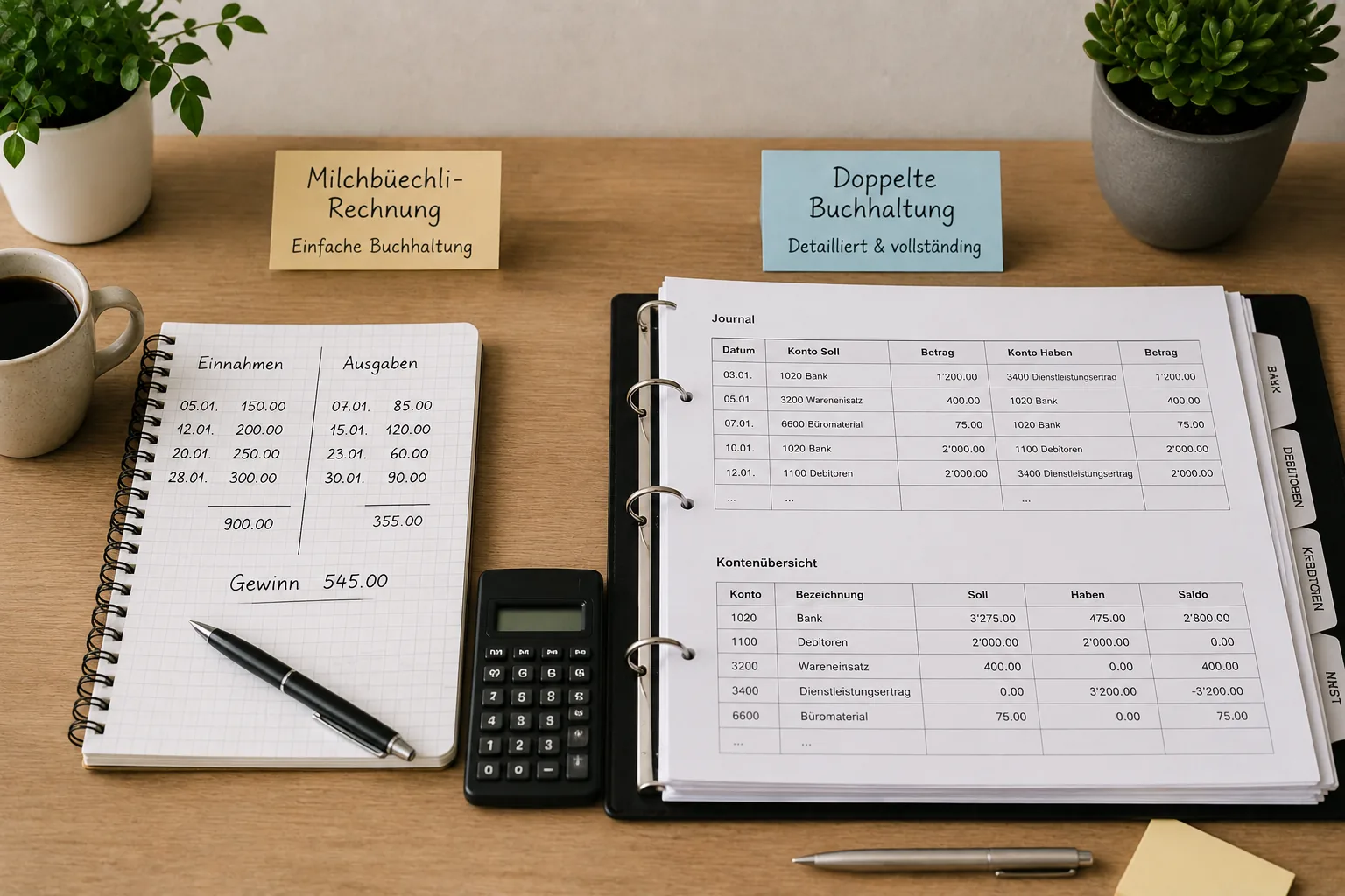 Milchbueechli bookkeeping or double-entry accounting: what applies in Switzerland?