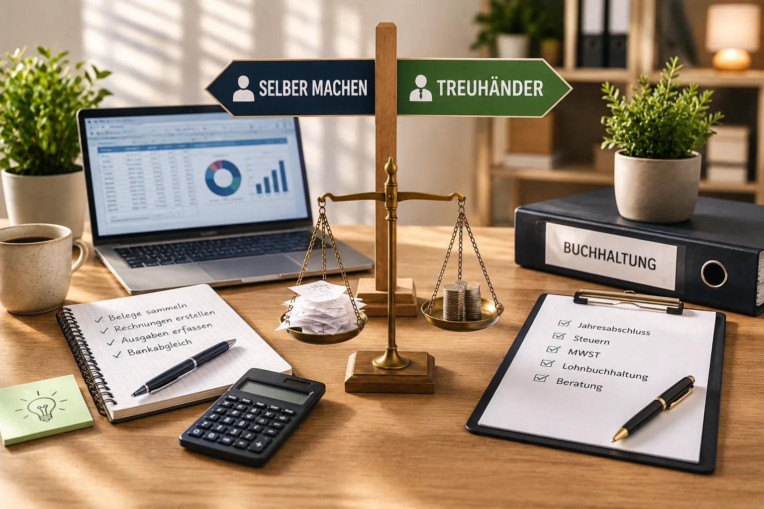 Do your own bookkeeping or use a fiduciary: what pays off in Switzerland?